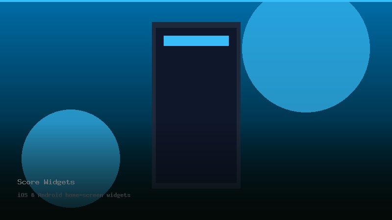 Sports score home-screen widgets for iOS and Android live match alerts